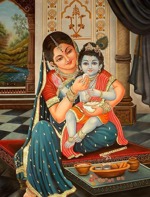 Krishna On Lap